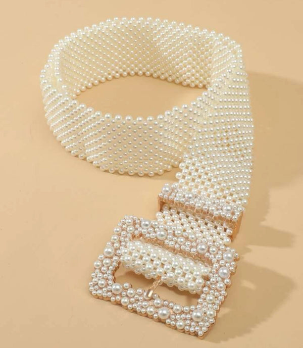 Pearl Belt w/ Square Buckle