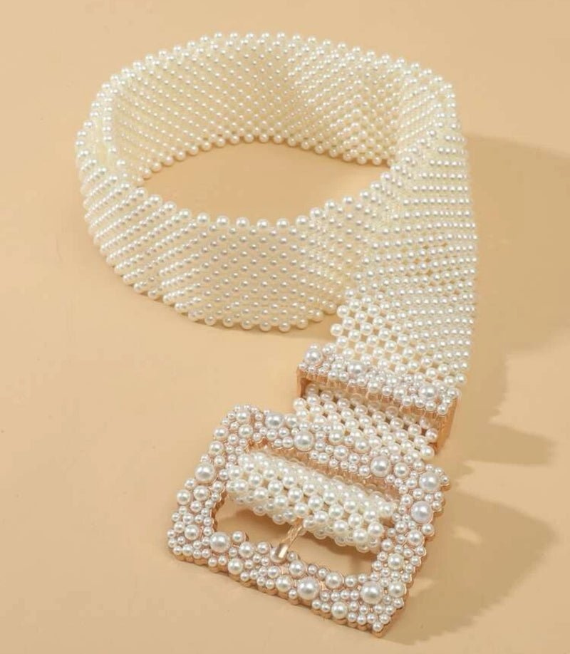 Pearl Belt w/ Square Buckle